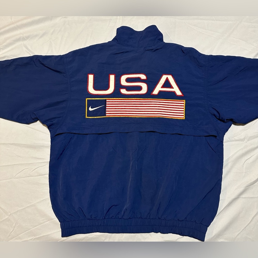 NIKE USA Olympic 1996 Windbreaker Jacket Track Field Swoosh XXL